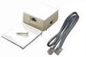 PLUG & JACK - SECURITY - RJ31X SET<br><font size= 3><b>UL94VO Jack & 8' Plug to Plug Cord Set (ea)